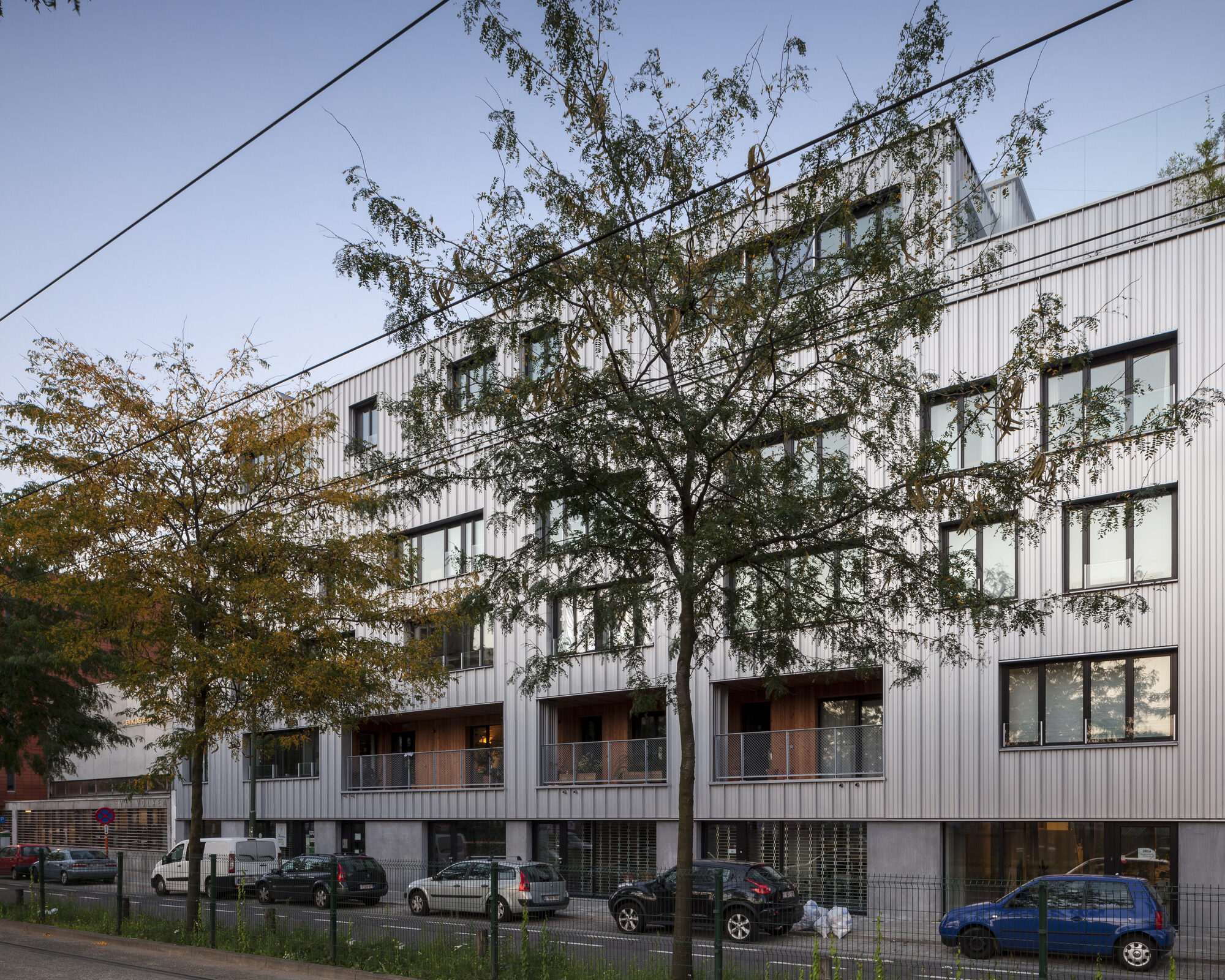 Brutopia cohousing project with shared garden space