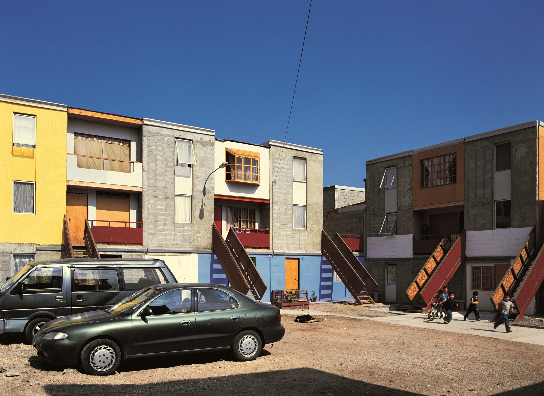 Original housing blocks at Quinta Monroy in Iquique